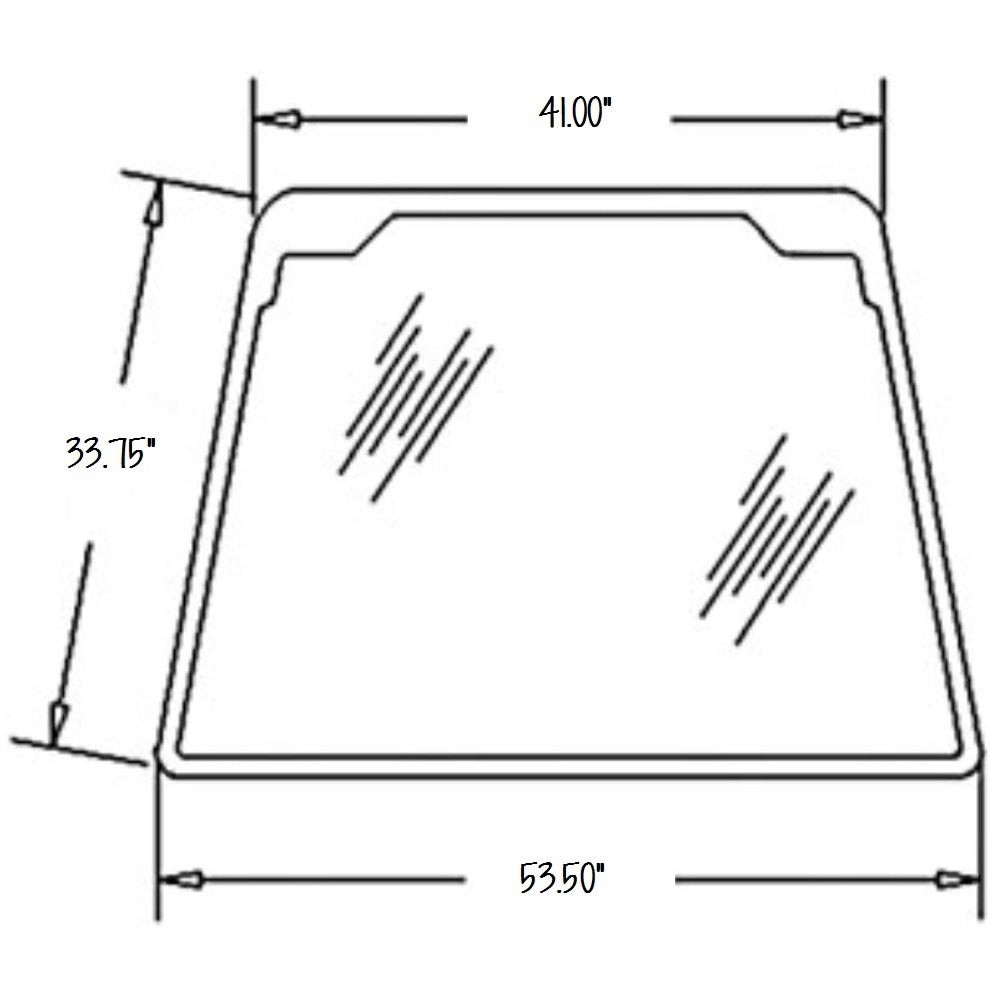 New Glass Front Windshield 97290C1 Fits Case 570MXT 580K 580SK 580SL 590SL