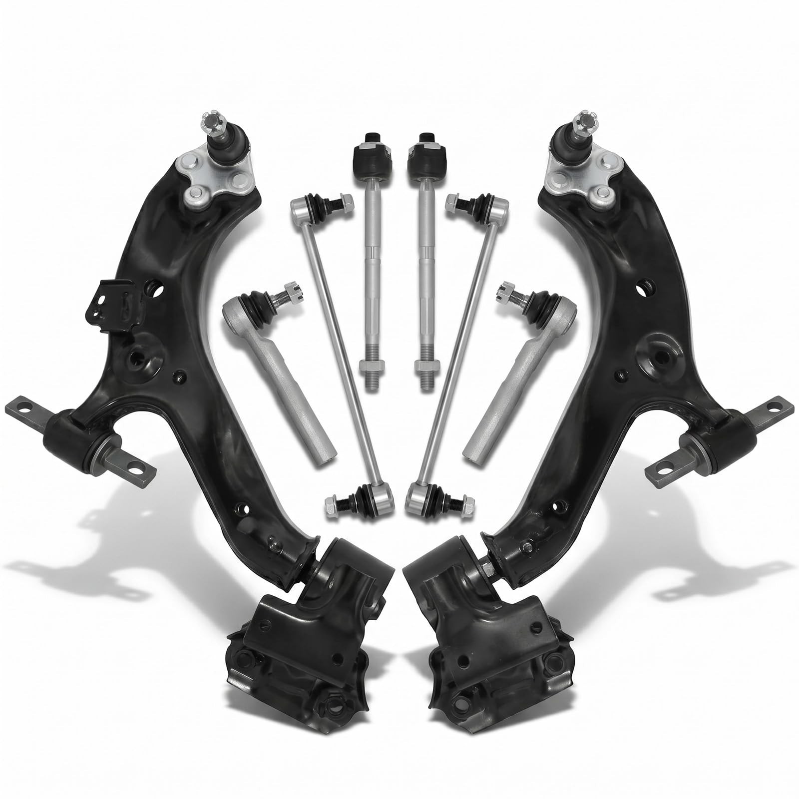 8Pcs Front Lower Control Arms Tie Rods Sway Bars Kit fit for 2012 2013 2014 H…