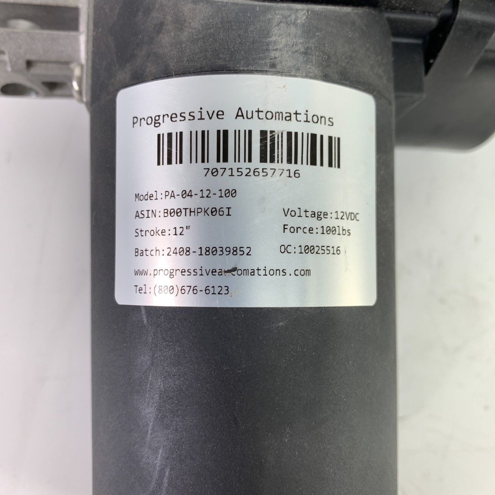 Progressive Automations PA-04-12-100 Linear Actuator 12v 12″ Stroke
