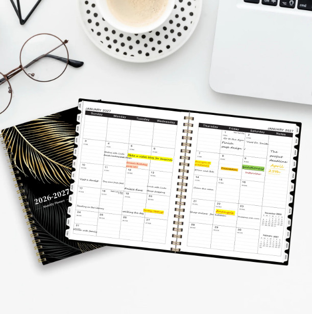 2025-2026 Monthly Planner 8.5×11″ 24 Months Jan 2025 to Dec 2026 Calendar Date