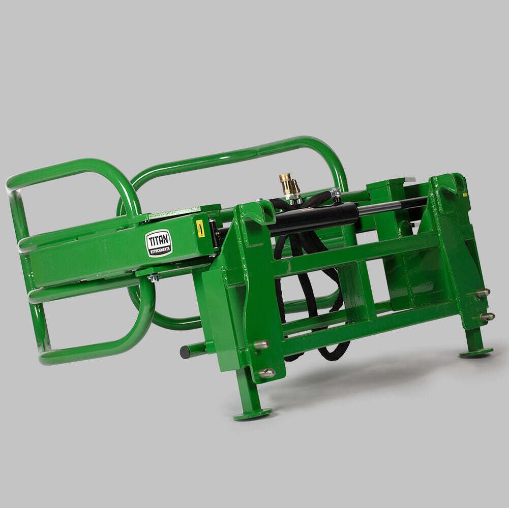 Titan Attachments Round Hay Bale Gripper Fits John Deere Hook and Pin Tractors