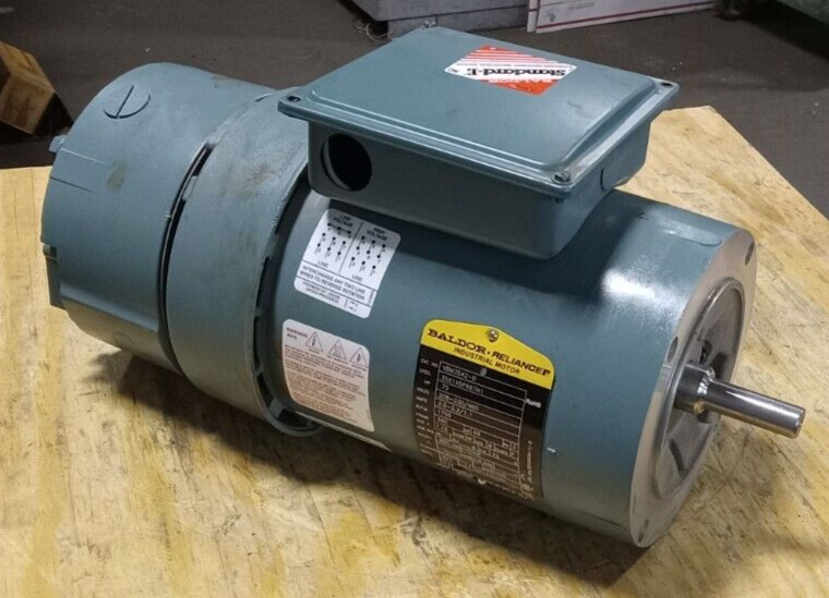 NEW BALDOR 3/4 HP AC BRAKE MOTOR 208-230/460 VAC 3Ø 1750 RPM 56C TEFC VBM3542-D