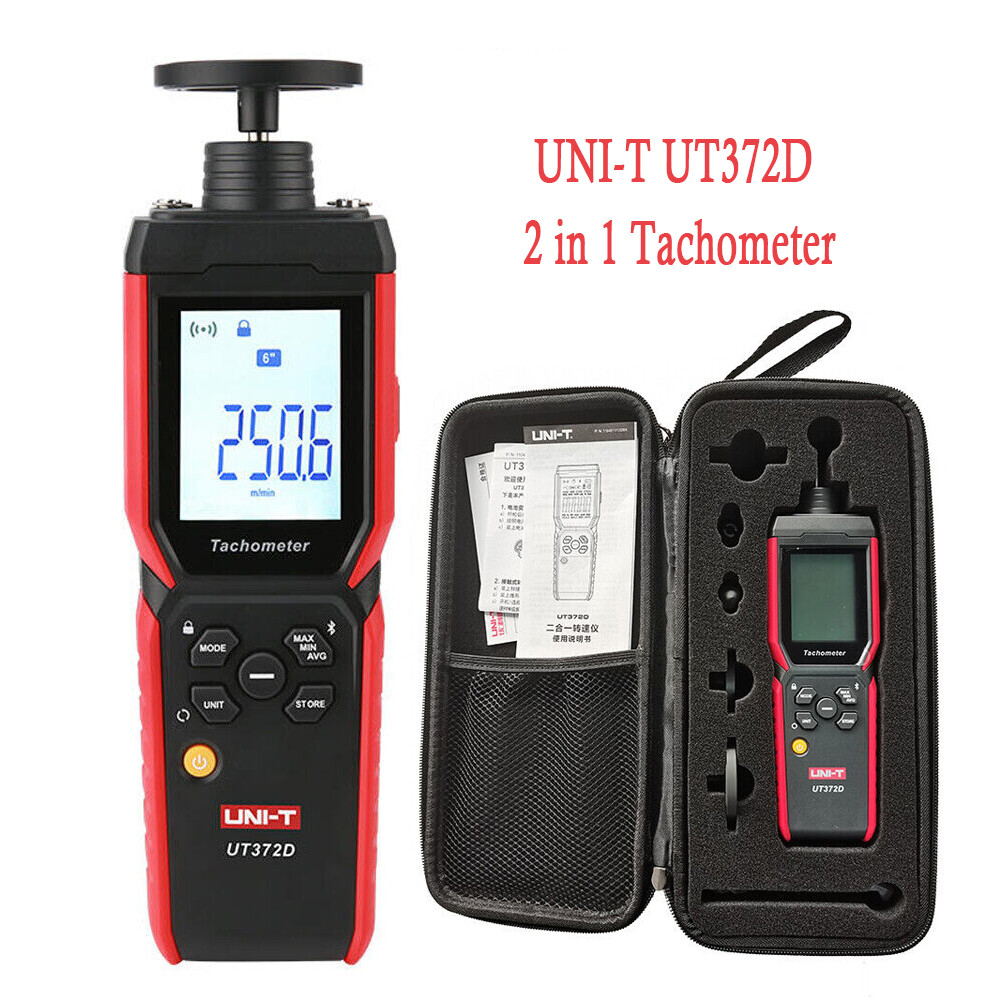 UNI-T UT372D 2-in-1 Tachometer Contact Non-contact measurements MAX/MIN/AVG/HOLD