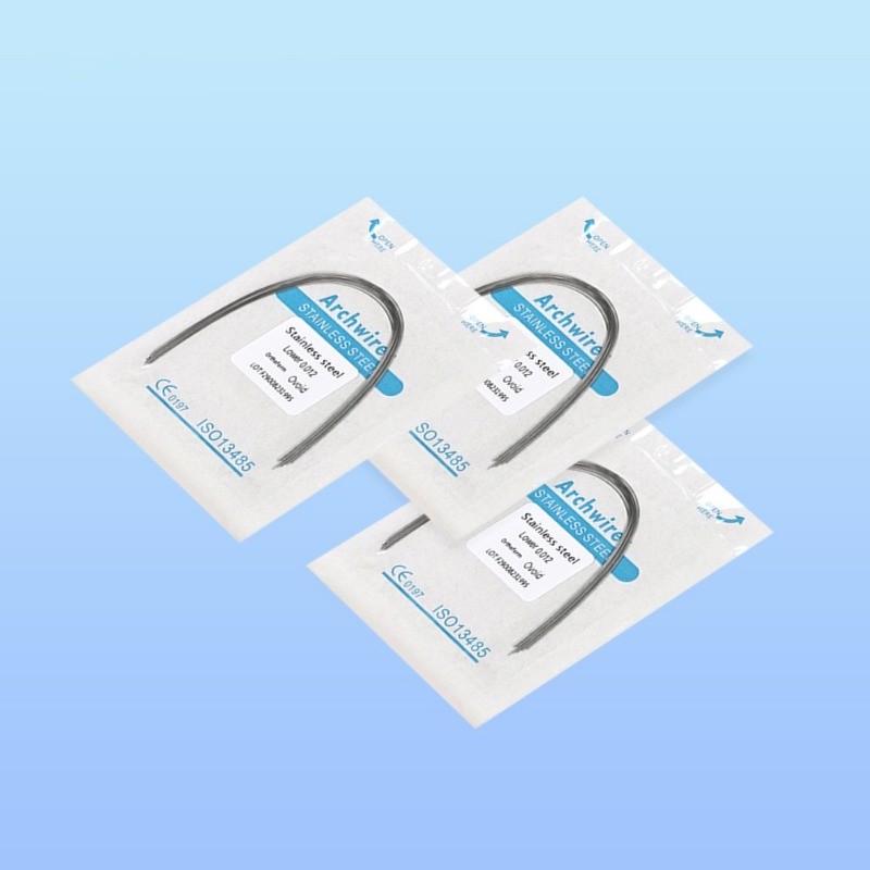 Dental Orthodontic Arch Wires Stainless Steel Ovoid Round/Rectangular 100Pcs/Bag