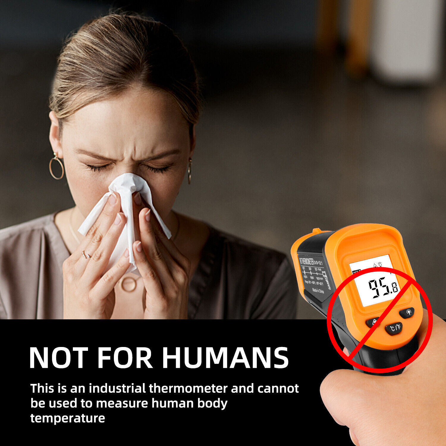 Digital Infrared Thermometer Temperature Gun Laser IR Cooking -50°C-550°C US