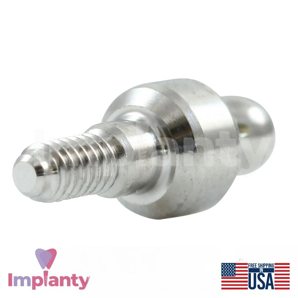1x Dental Ball Attachment Soft Silicone Set Titanium Int Hex 2.42mm System