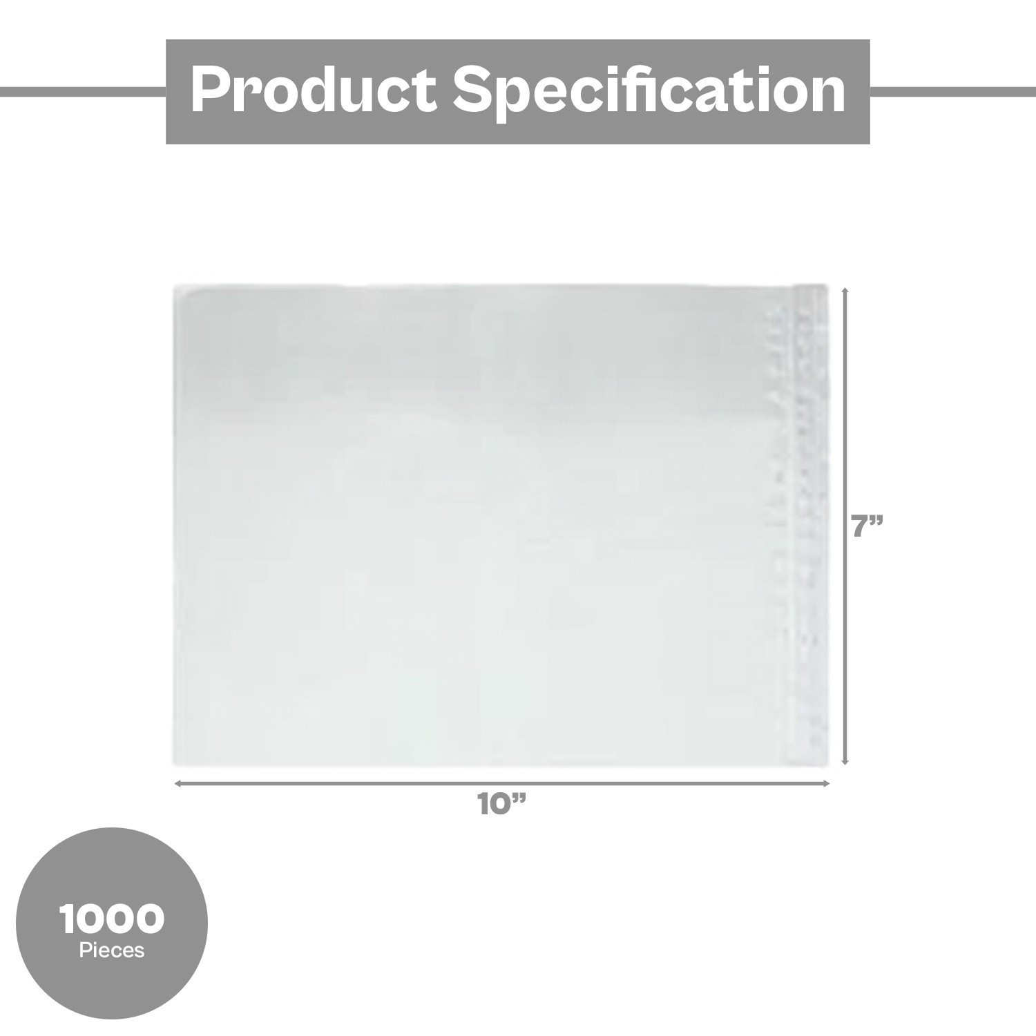 7″x10″ Plain Face Clear View Packing List Enclosed Envelopes Self Seal 1000 Pcs