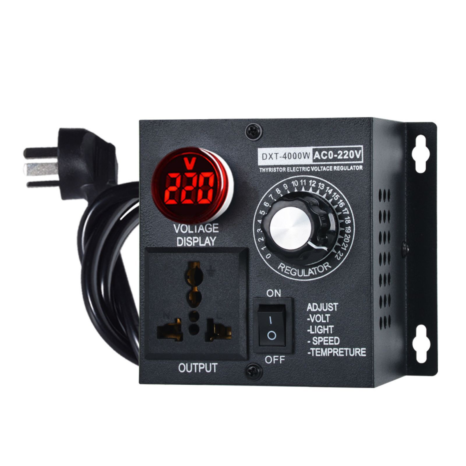 AC 110V/220V 4000W New SCR Electronic Voltage Regulator Fan Speed Controller