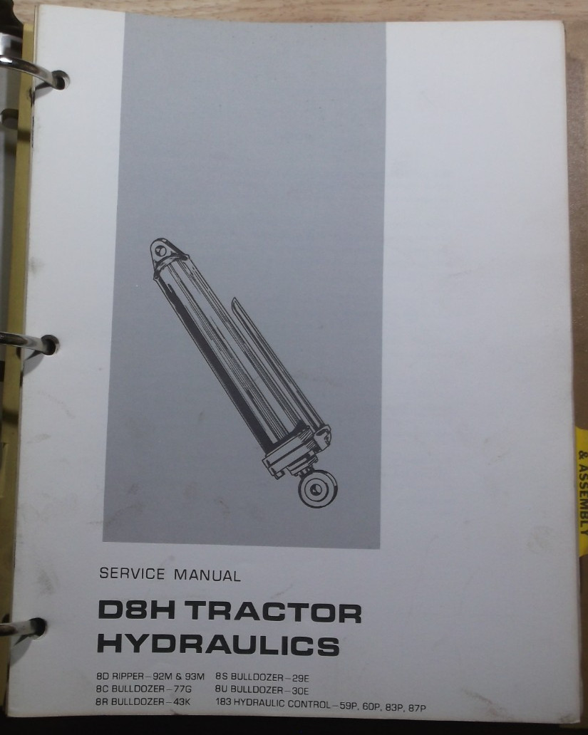 CAT CATERPILLAR D8 D8H TRACTOR DOZER SERVICE SHOP REPAIR MANUAL BOOK 36A 46A 68A