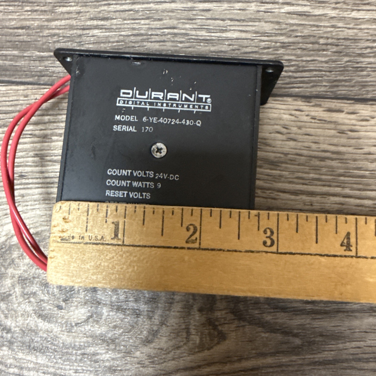 Durant Eaton 6-YE-40724-430-Q Electric Counter – Untested