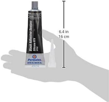 81158 Sellador Adhesivo De Silicona Negro, 3 Oz. Tubo, Paquete De 1