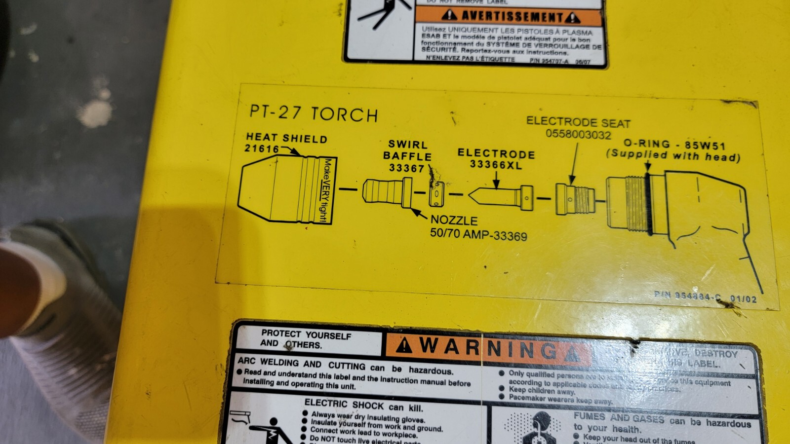 ESAB PCM-875 Plasma Cutter used in working condition 208v-230v