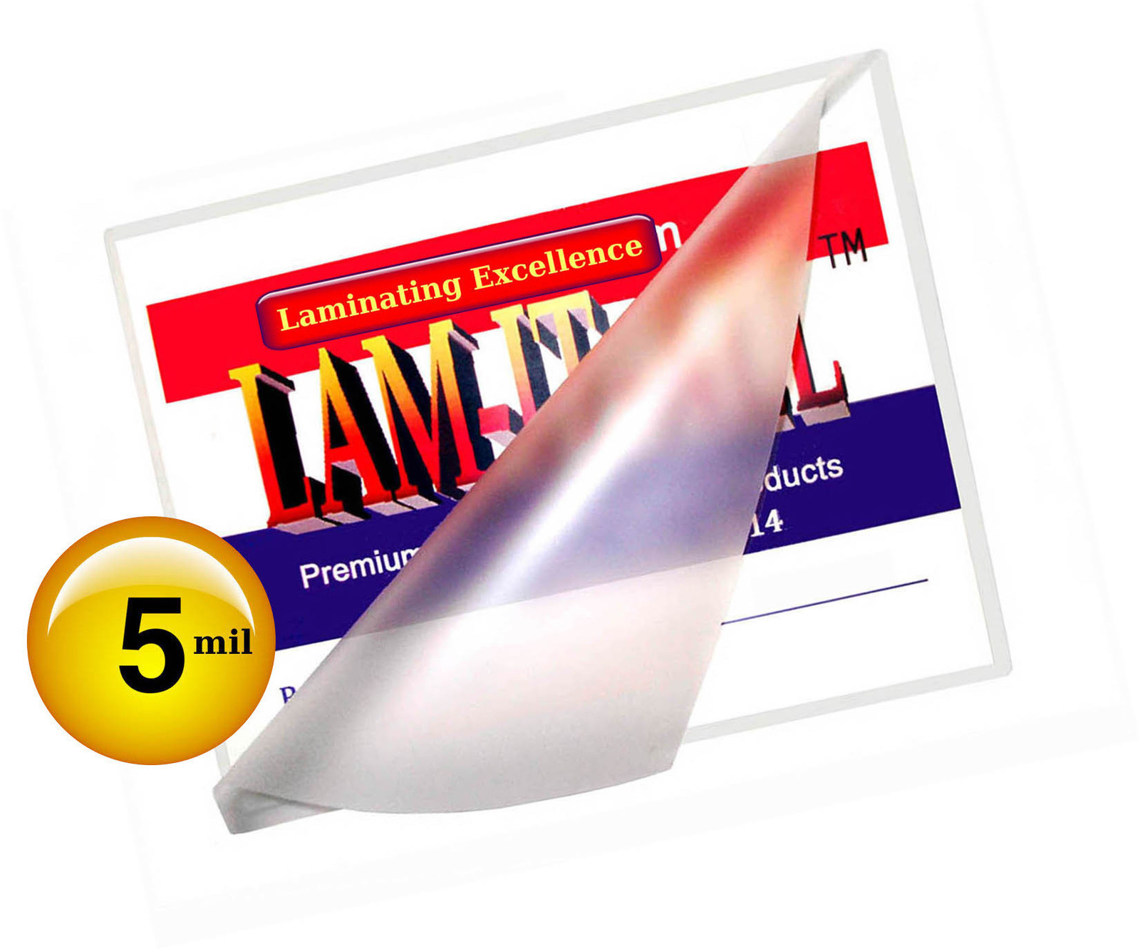 200/pack LAM-IT-ALL 5 Mil Military Card Hot Laminating Pouches 2-5/8 x 3-7/8