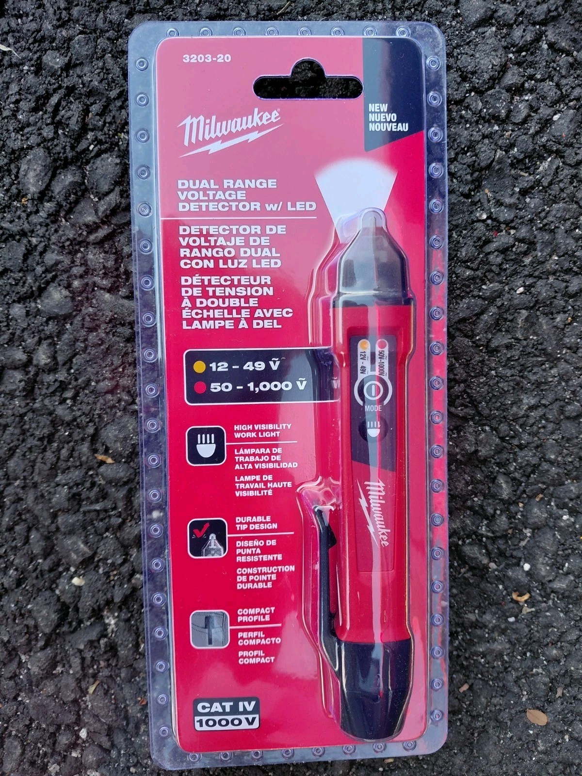 Milwaukee 3203-20 Dual Range Non-Contact Voltage Detector w/LED