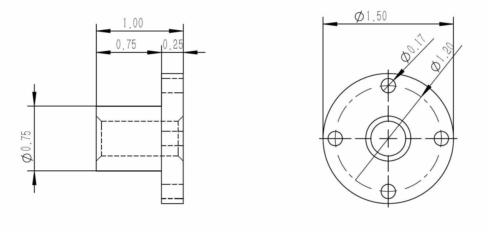 1/2-10 Stainless Steel ACME Threaded Rod Lead Screw w/ Brass Nut 12″ 24″ 36″ 48″