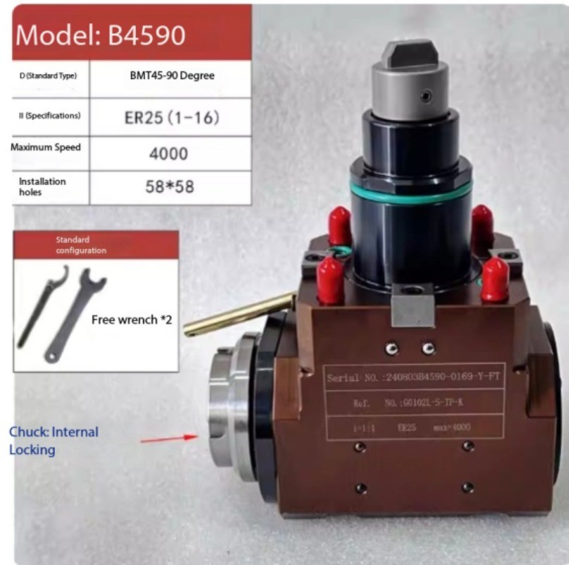 90°/0° Tool Holder Turning-Milling Composite Universal Power Head Tower BMT40