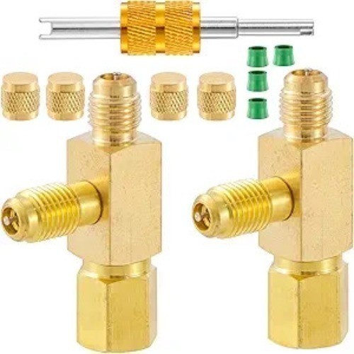 Access Tee, 1/4” Valves Core Tee Adapter with Swivel Conne Style: Tee Adapter