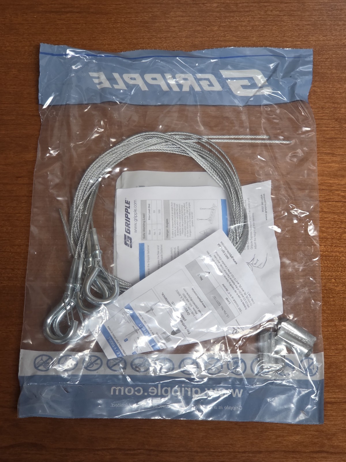 Gripple YXP2-HG-15FT-460MM-2P Express No 2 Y-Hook Cable Hanger Kit 100lb SWL NEW