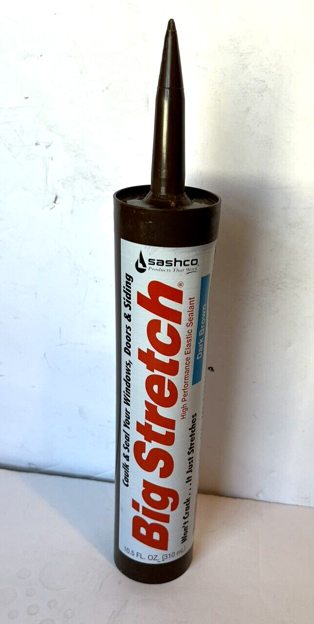 Sashco Big Stretch 10.5 OZ, Dark Brown, Acrylic Rubber Sealant