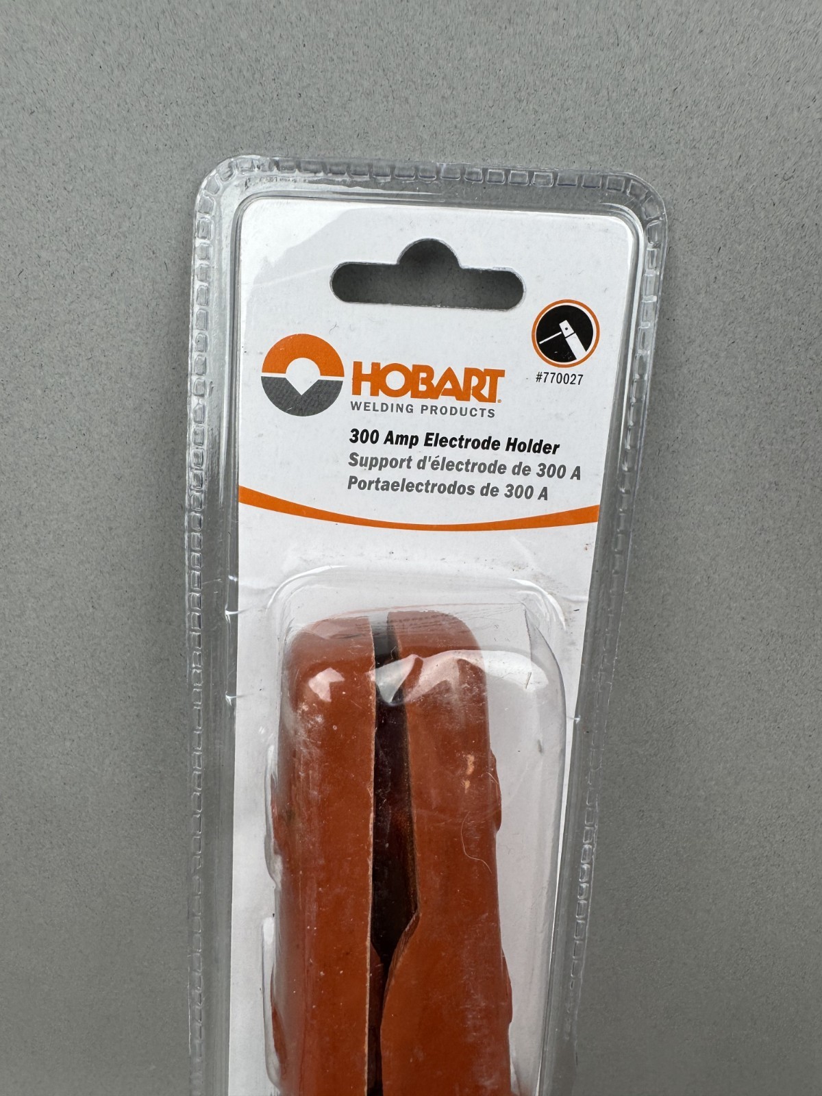 Hobart 300 Amp Electrode Holder with Spring-Loaded Jaws! Rods Up To 1/4″ #770027
