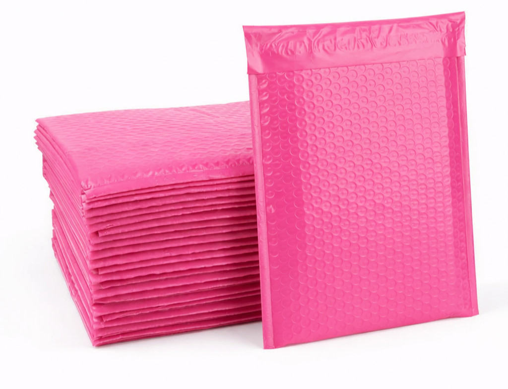 Pink Poly Bubble Mailers 10.5×16 Padded Shipping Envelopes Self Seal Bags