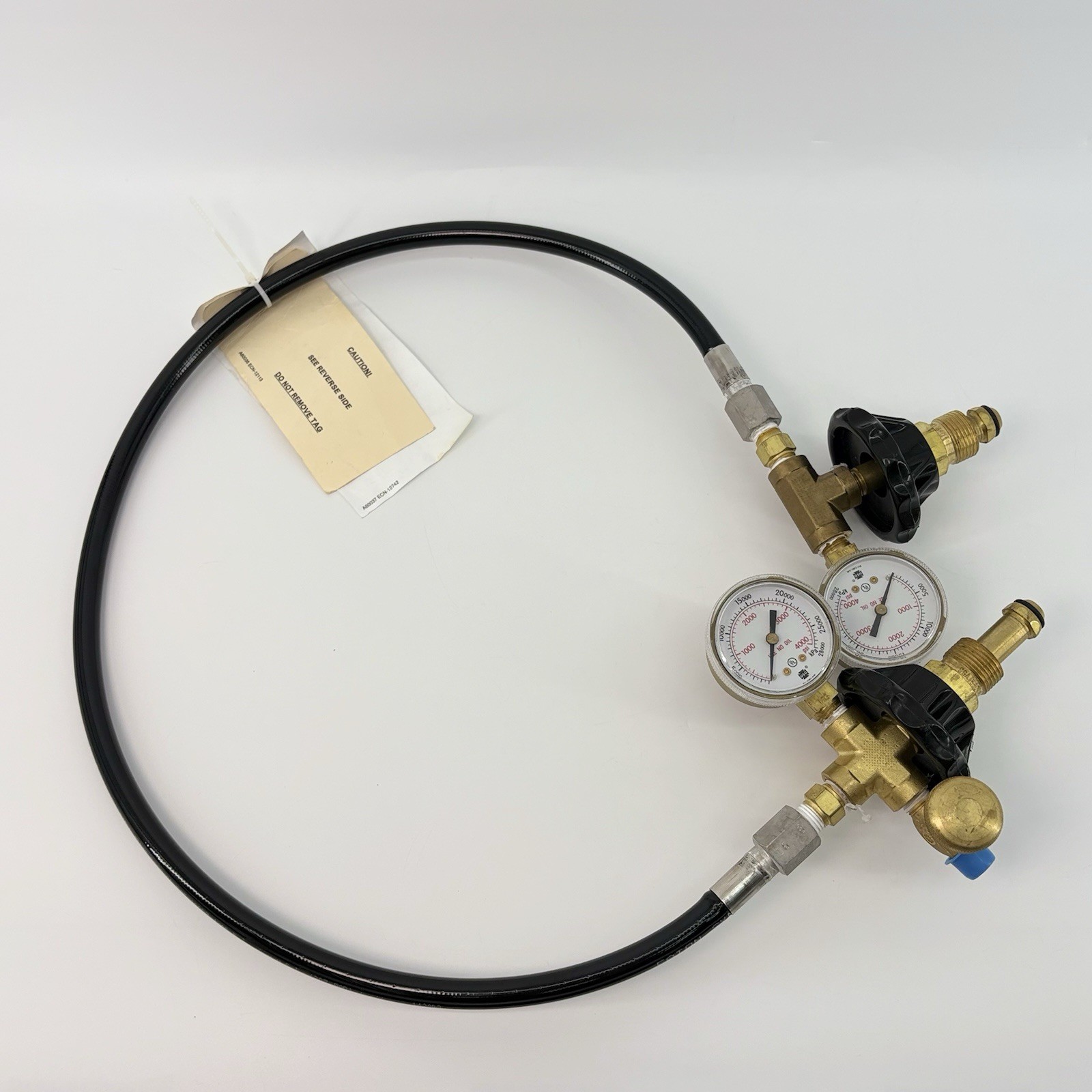 USG Helium Transfill Hose Assembly 36in Dual Gauges New With Inflator Read Ds