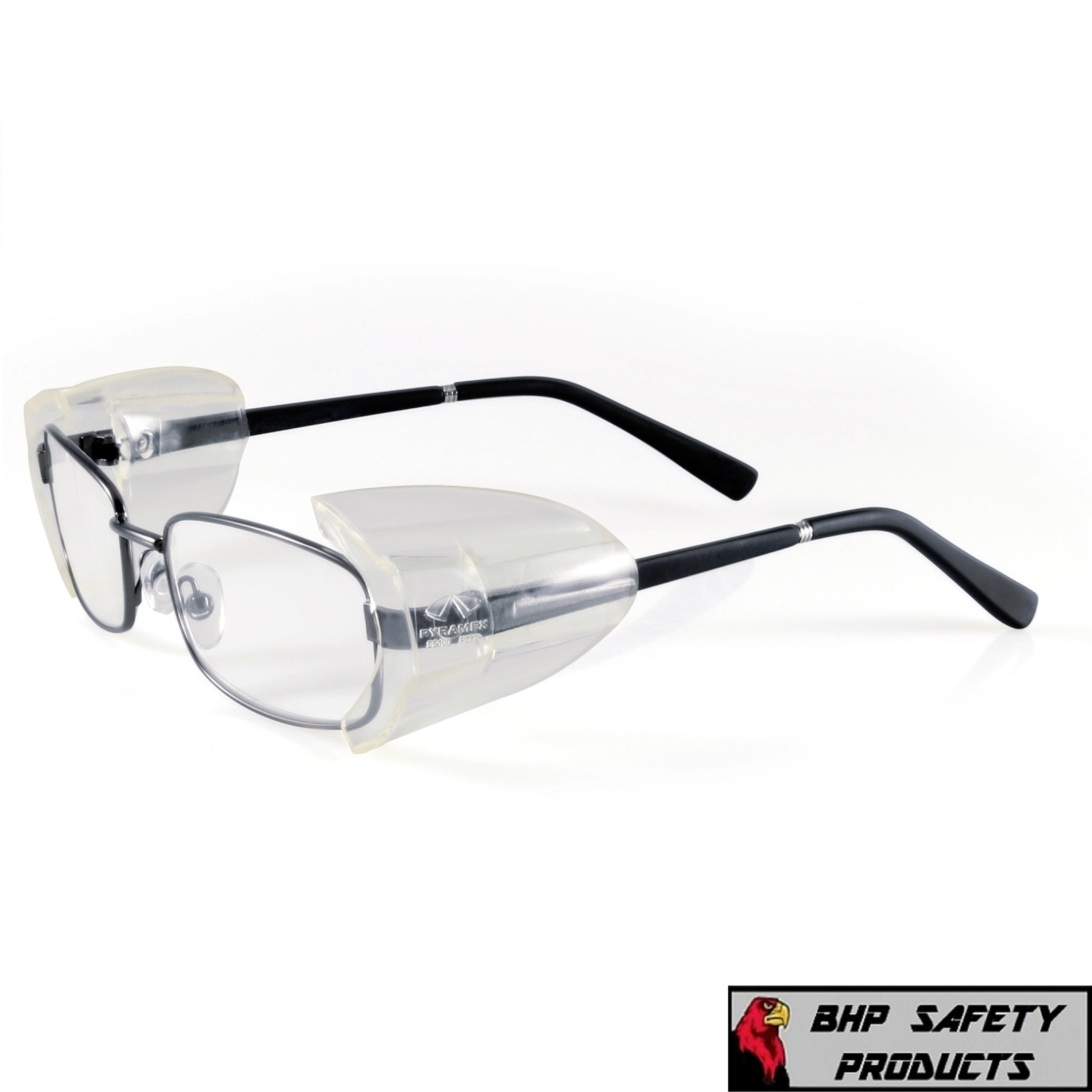 3 PAIR PYRAMEX SS100 FLEXIBLE CLEAR SIDE SHIELD FOR SAFETY GLASSES SLIP ON Z87+