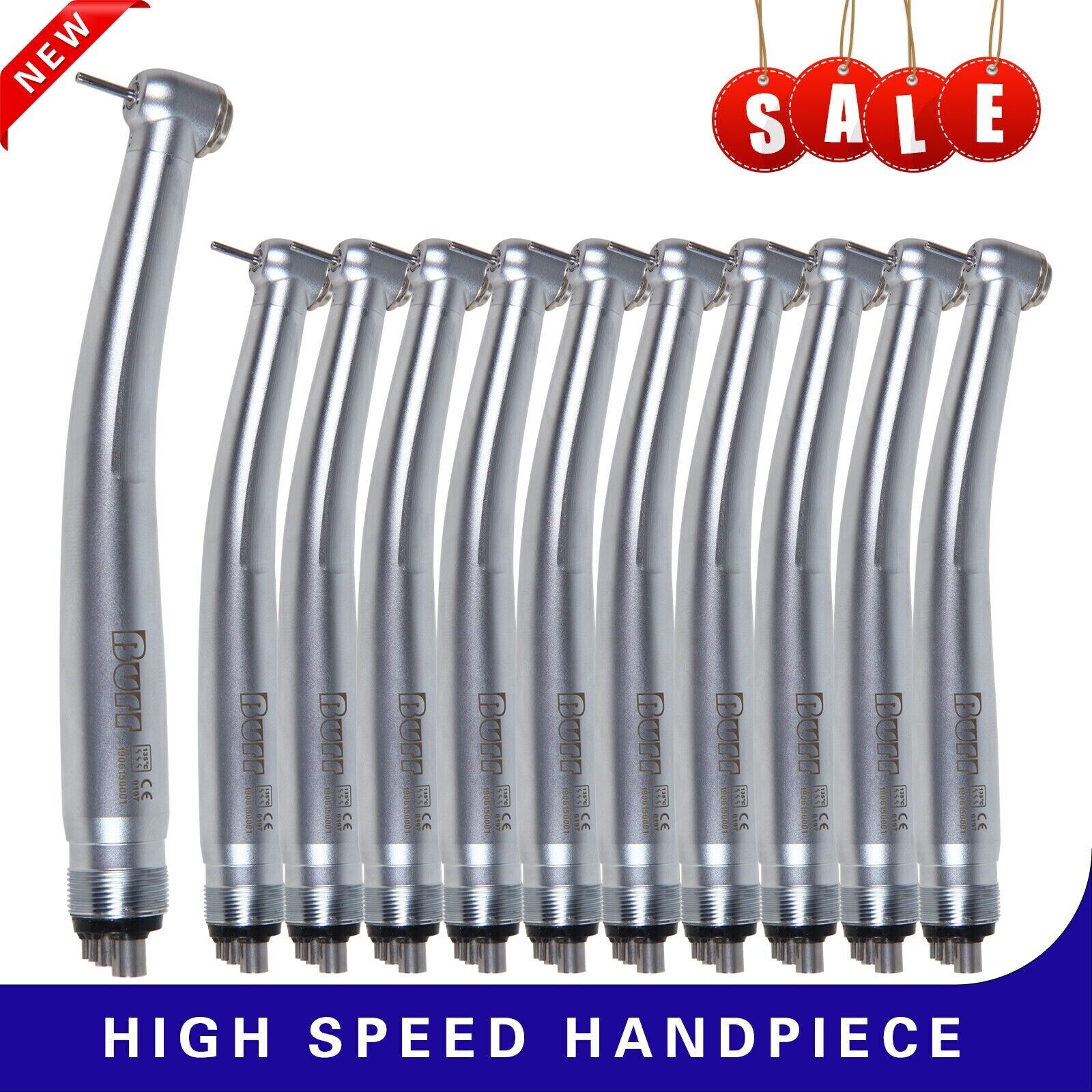 10 Packs Dental High Speed Handpiece Turbine Push Fit NSK PANA MAX 4 HOLES U3BM