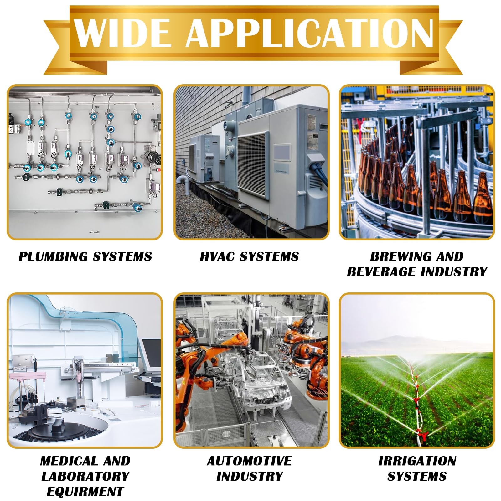 Brass Compression Sleeves Ferrules & Insert 230 PCS 1/8 to 1/2 inch