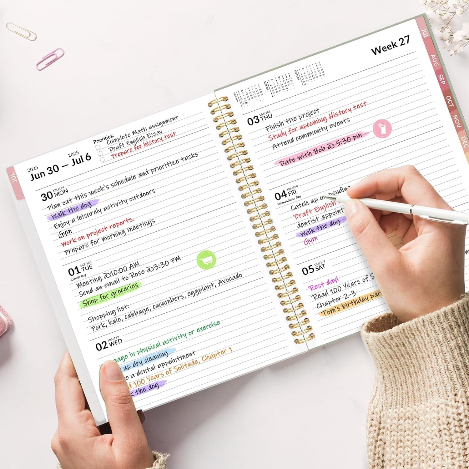 Planner 2025-2026 Weekly & Monthly, 18 Month Planner July 2025 – Dec 2026, 8….