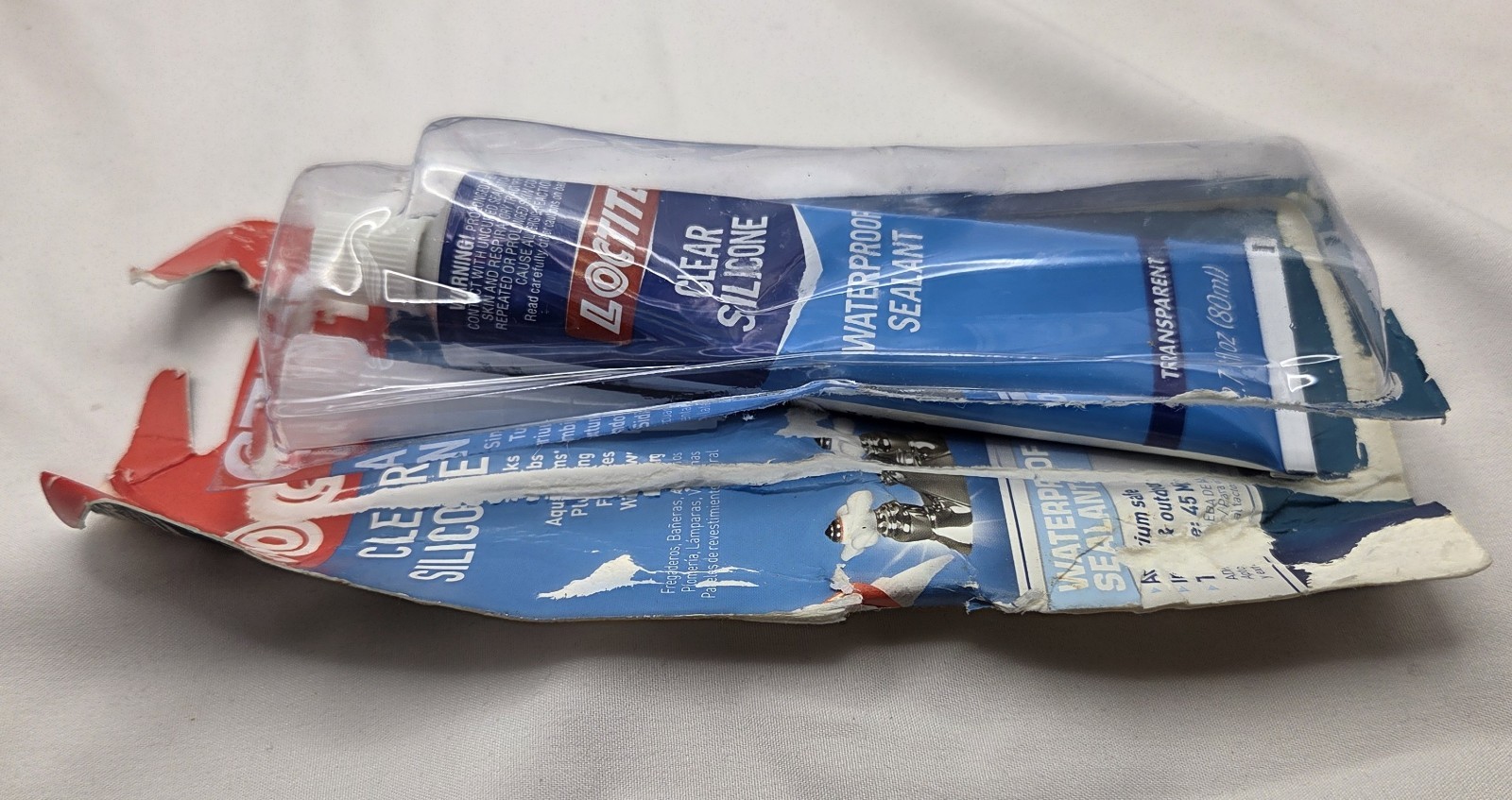 Loctite Clear Silicone Waterproof Sealant Lot of 4 2.7 oz Transparent