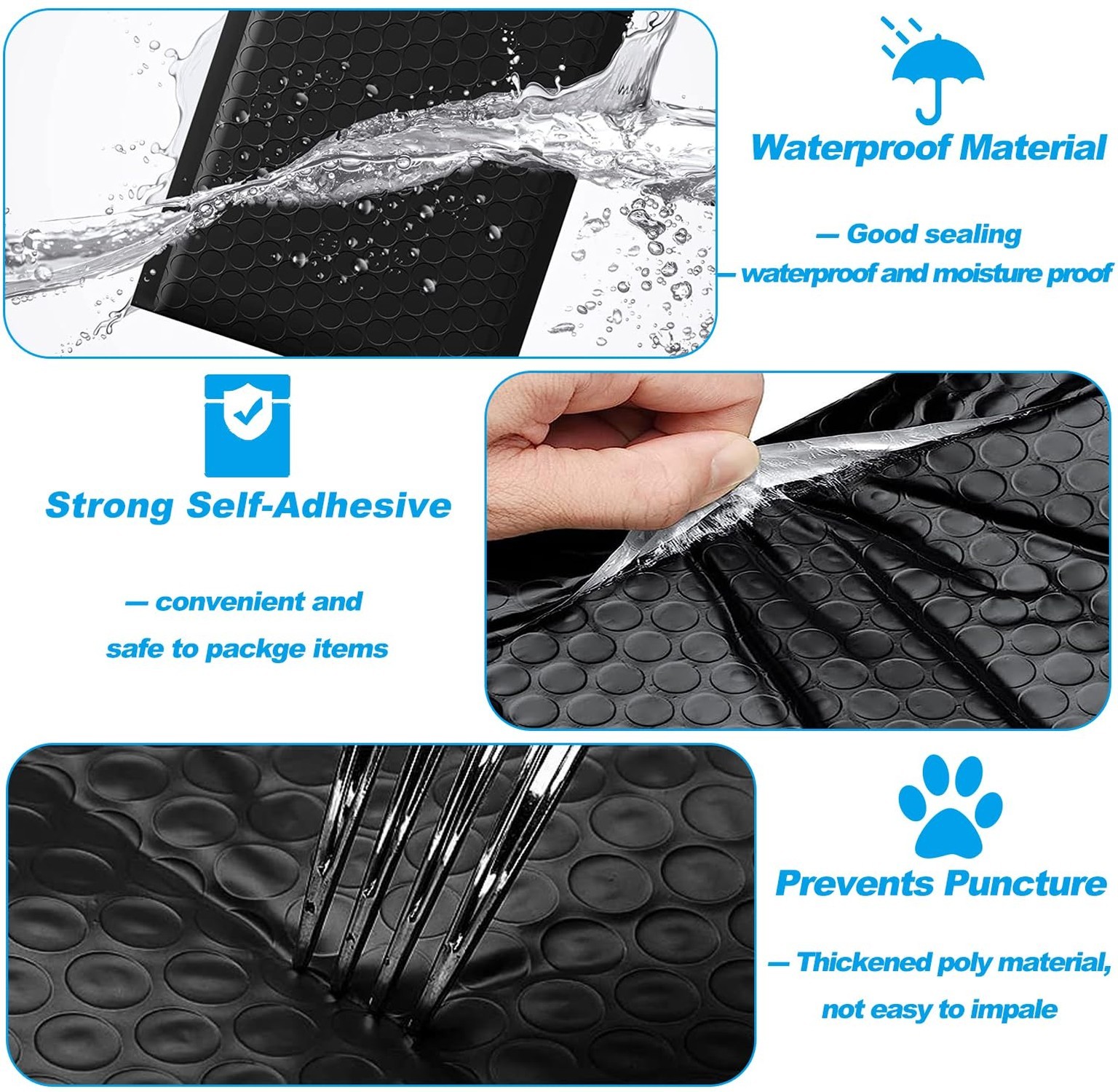 Bubble Mailers 4×8 Inches 50 Pack, Waterproof and Tear-Resistant Padded Maile…