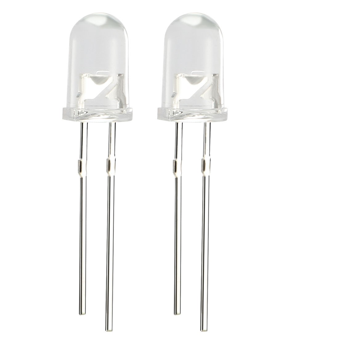 50pcs 5mm Dia White Round LED Diode Electronics Component Emitting Light 3-3.4V