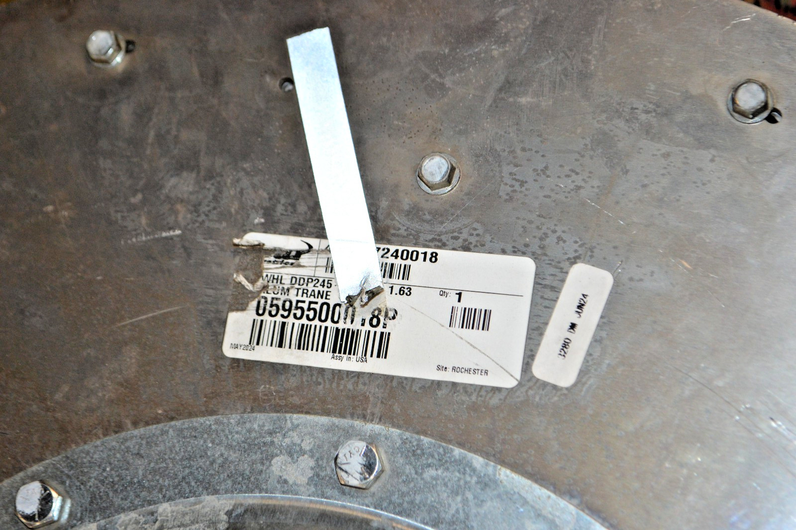 Trane ~ WHL03512 ~ Centrifugal Fan Blower Wheel ~ DDP245-100, 9-Blade, 254T