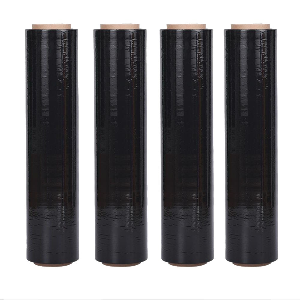 4 Rolls Hand Stretch Plastic Film Shrink Pallet Wrap 18″ X 1500 FT Self-adhering