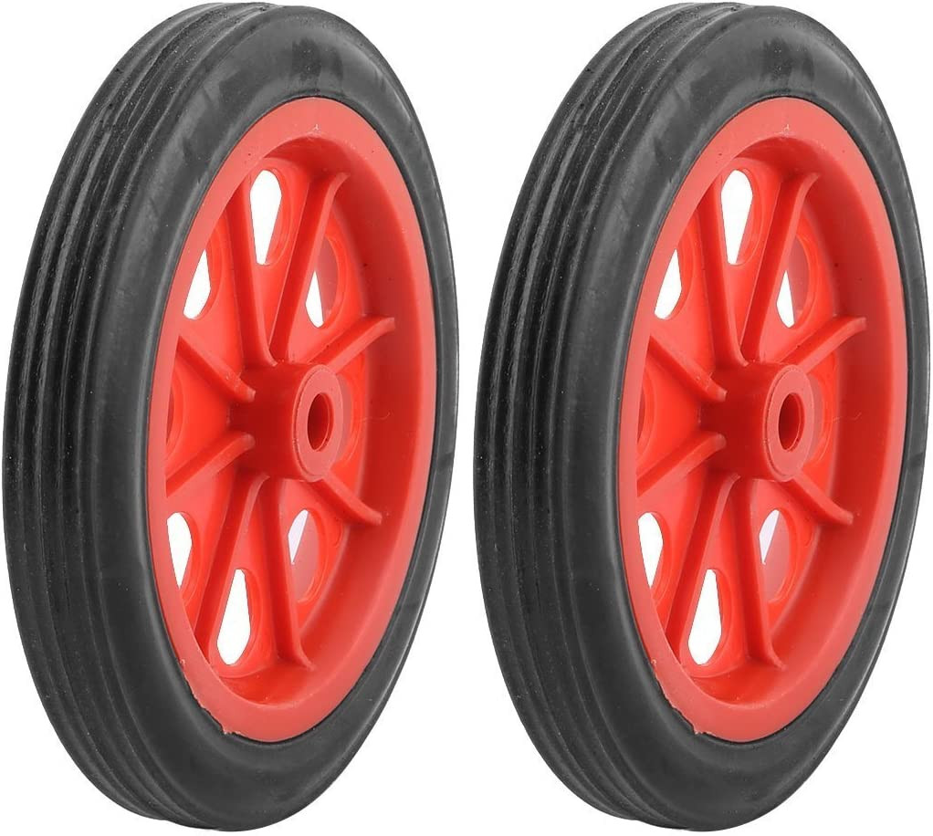 2 Pcs Replaceable Shopping Basket Cart 4.4 Wheels Red Black