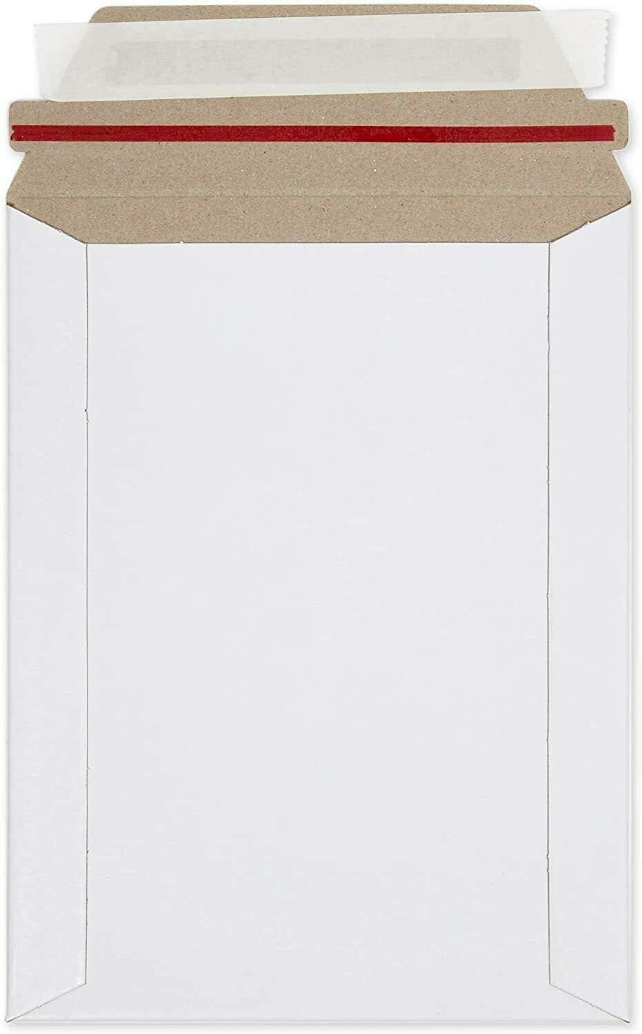 60 – 6×8 White 450GSM Self Seal Ship Flat Ultra Thick Cardboard Envelope Mailers