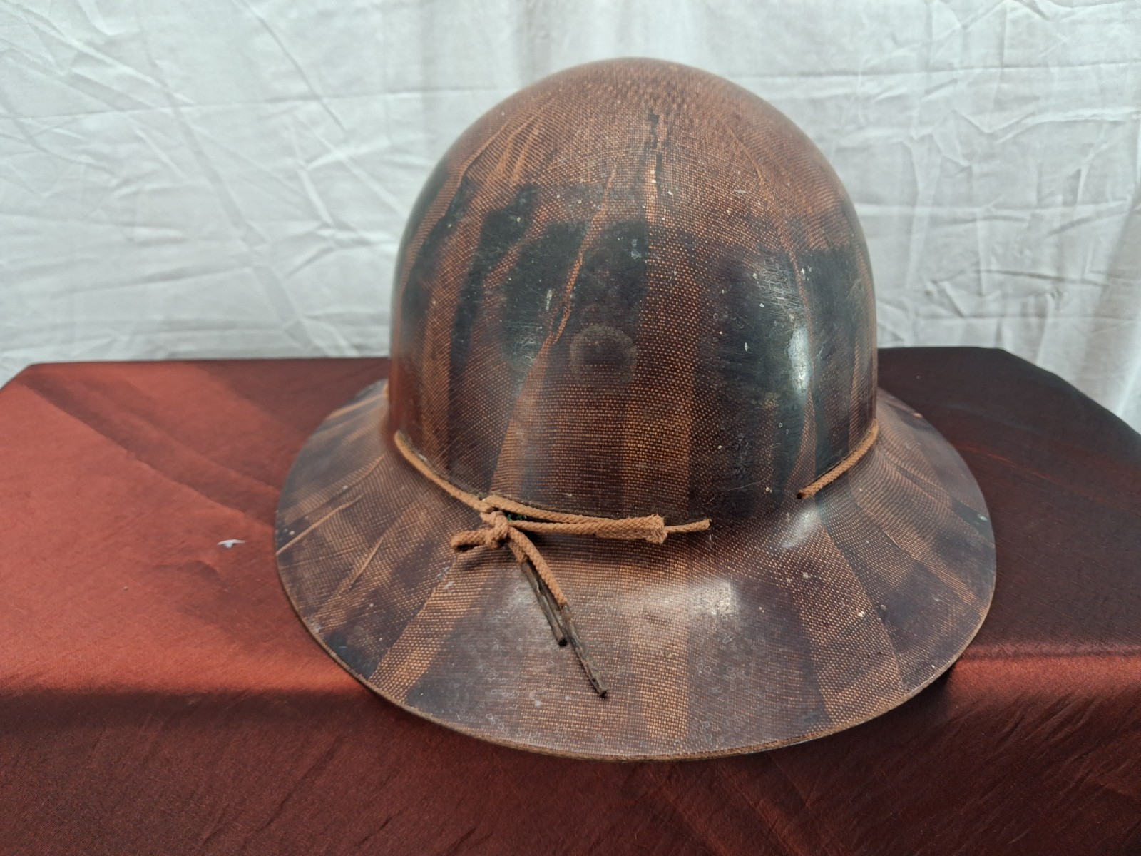 Vintage Skullgard Full Brim Hard Hat Vintage Brown TYPE K with insert