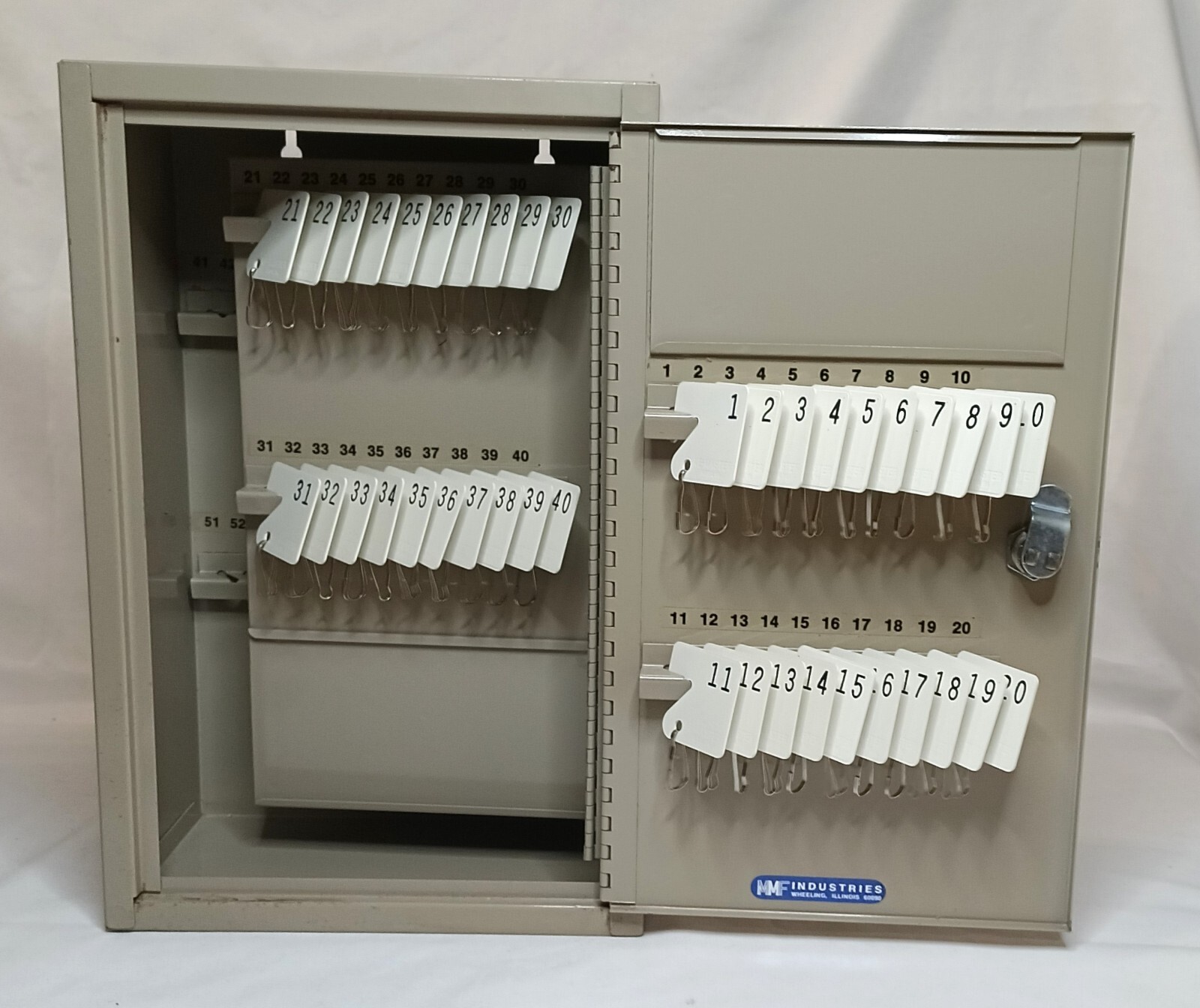 Key Cabinet Wall Mount MMF Industries Holds 40 Plus Keys