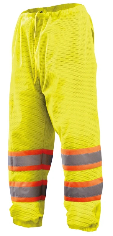 OCCUNOMIX Class E High-Vis Two-Tone Mesh Pants – ECO-TEM2T, Yellow, New Sealed
