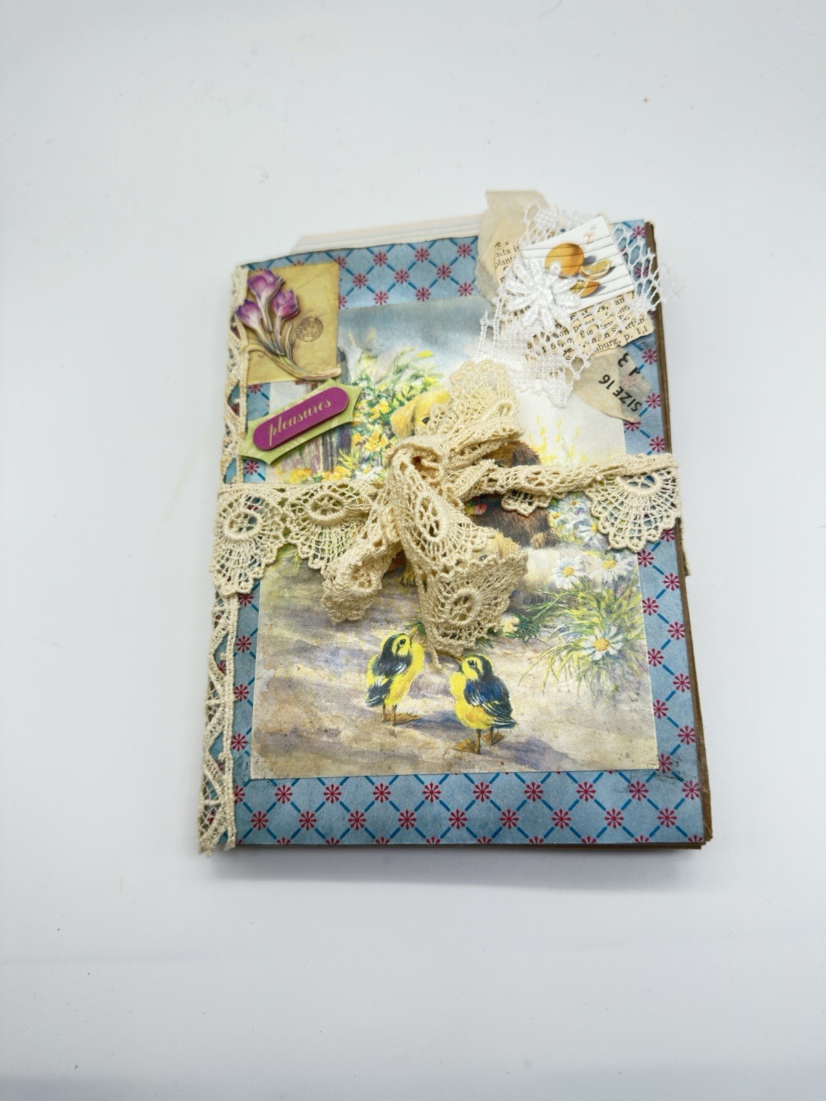 Junk Journal Pleasures Themed Medium Is Brown Paper Bags And Coffee Dyed Paper