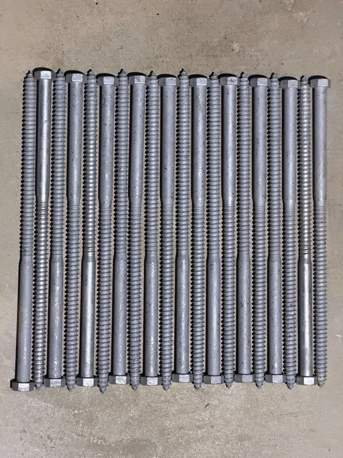 (20) Galvanized Hex Head 1/2 x 12″ Lag Bolts Wood Screws