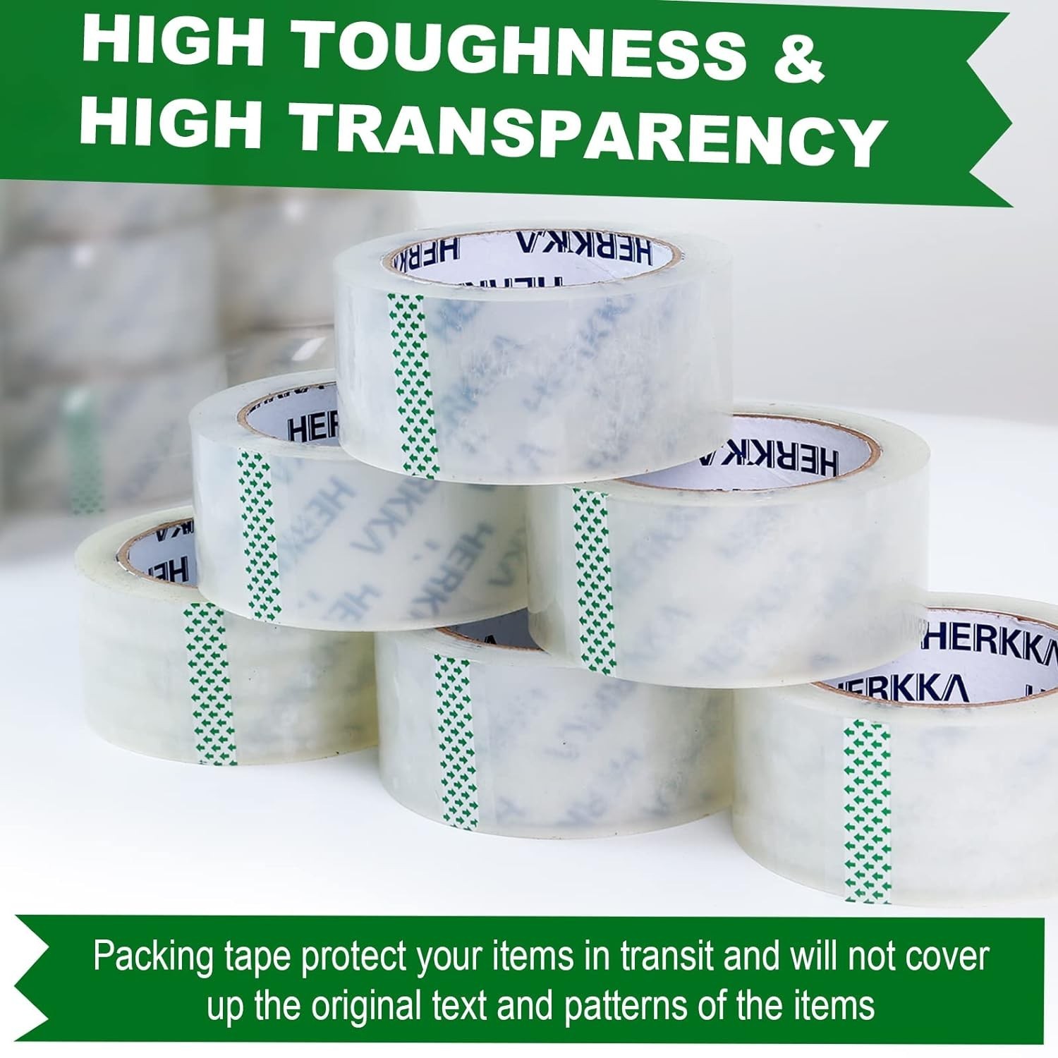 Clear Packing Tape, 36 Rolls Heavy Duty Packaging Tape for Shipping Packaging Mo