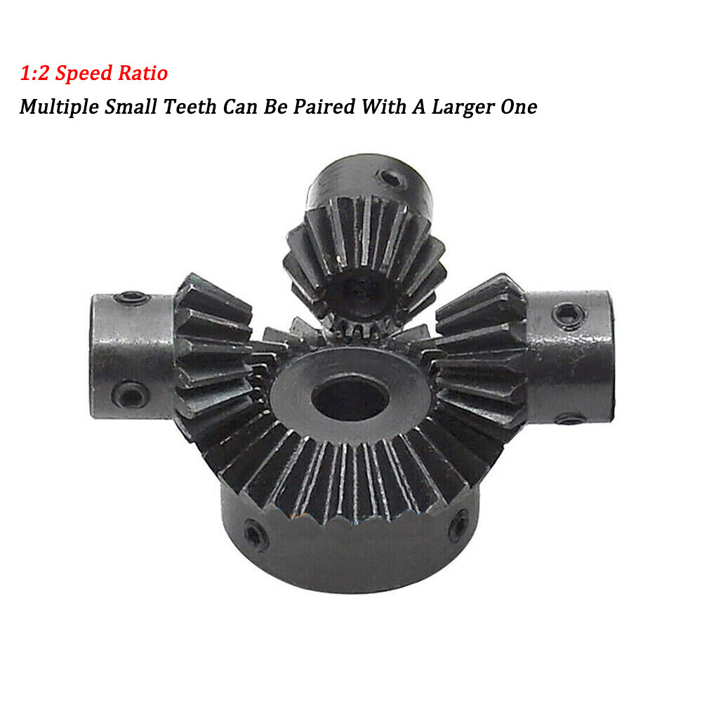 1.5 Mod Bevel Gear 1:2 15/30 Teeth Transmission Gears Bore 5-15mm 90° 45# Steel