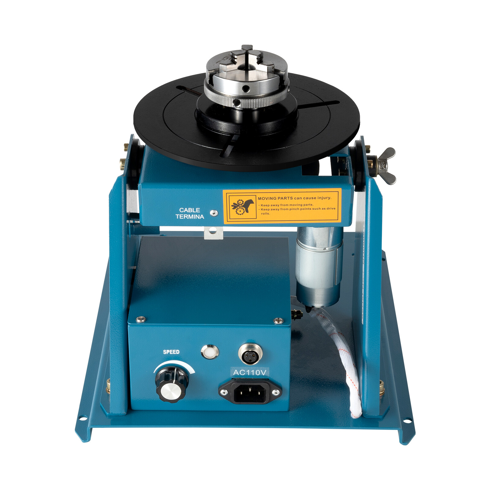 10kg Rotary Welding Positioner 7″ Turntable Table 3 Jaw Lathe Chuck 2-20rpm