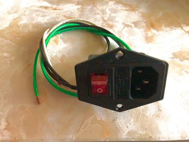 Wired assembled Power Socket with Fuse Switch 3 Pin IEC320 C14 USA PLug