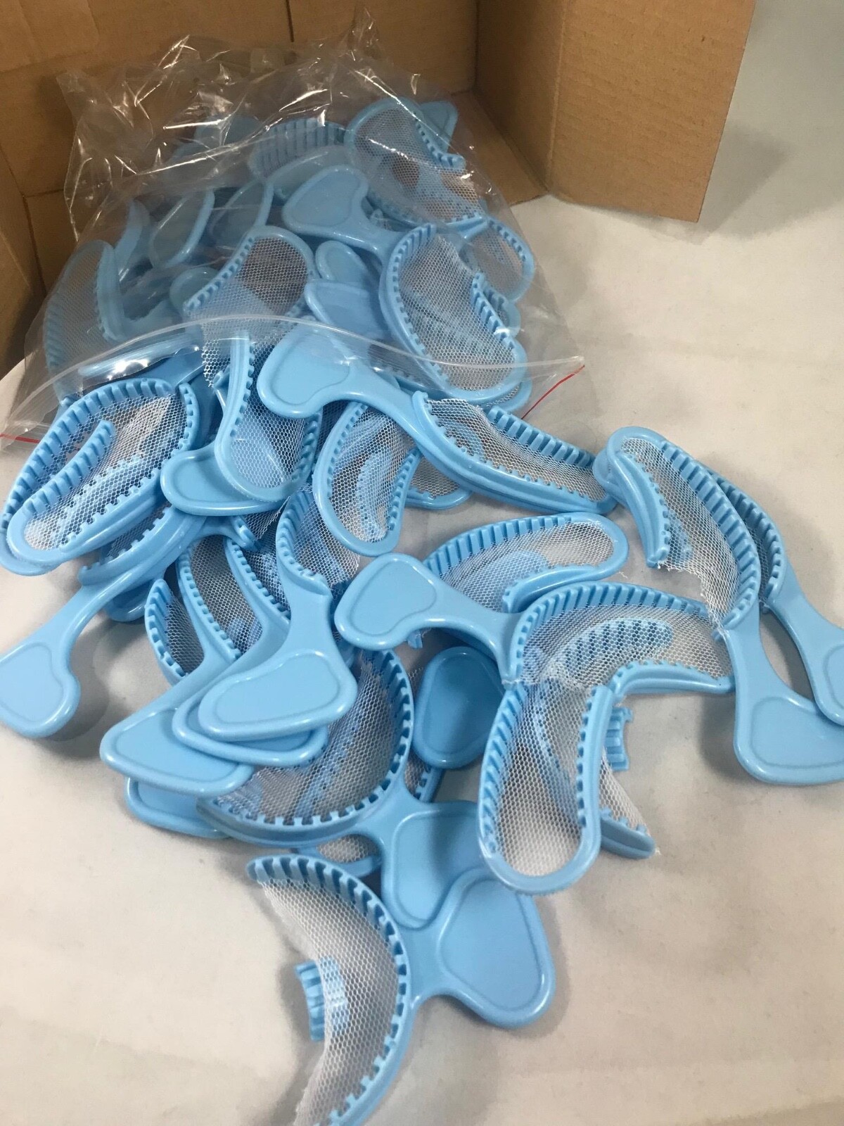 160pcs box Dental Disposable Super Rigid Bite Trays -Anterior, Redland
