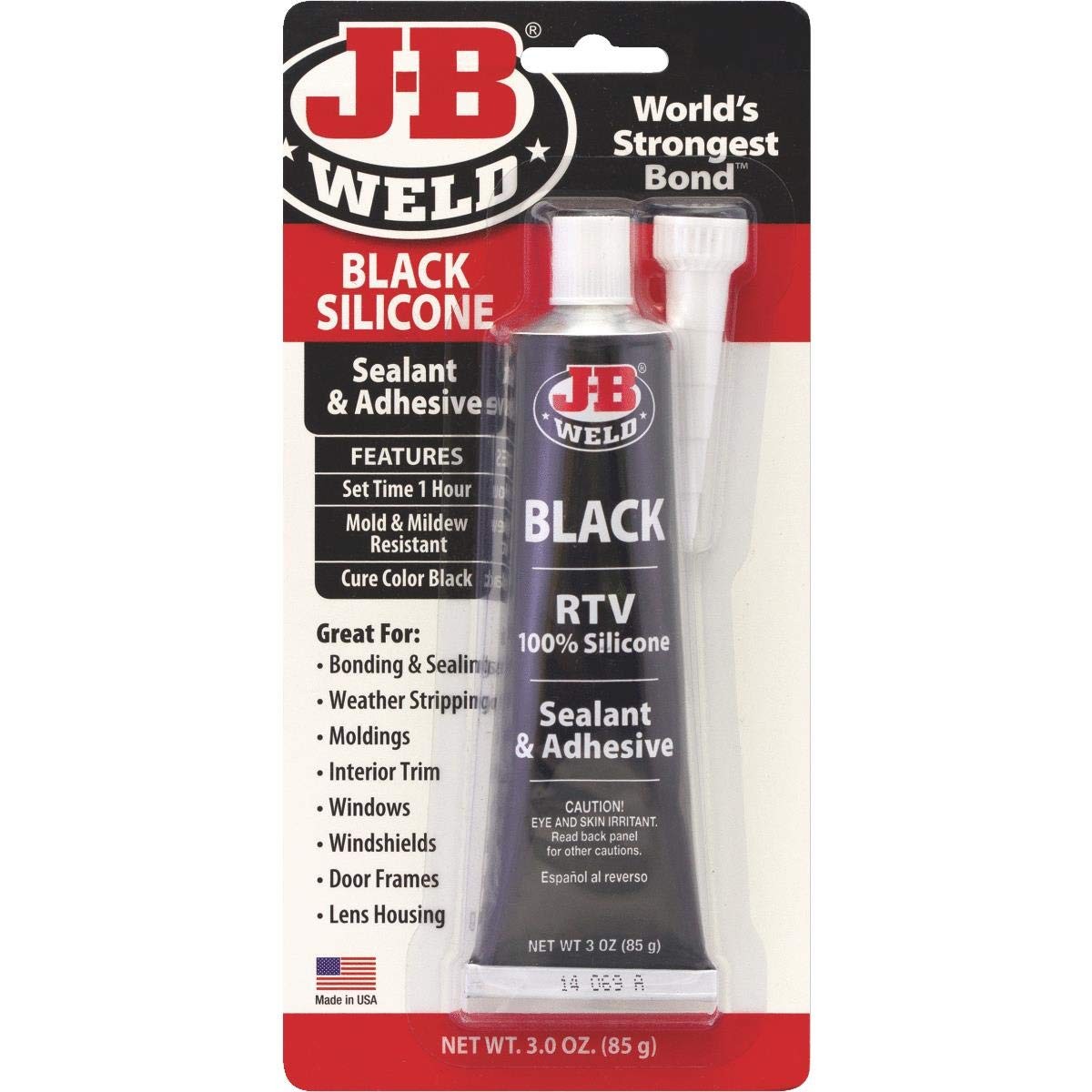 31319 Black RTV Silicone Sealant and Adhesive – 3 oz.