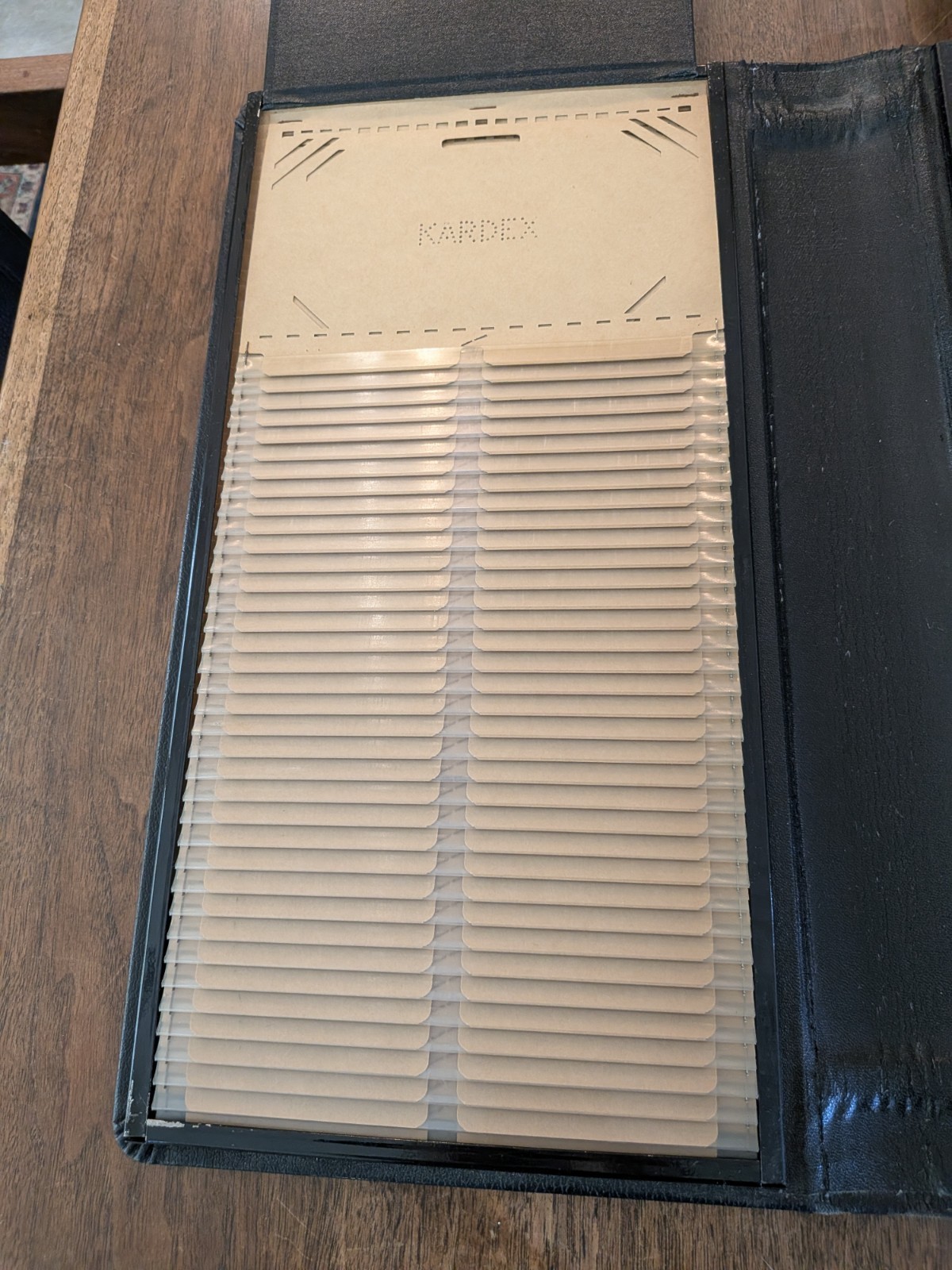 Vintage Black Remington Rand Kardex Visible Record File / Folding Record Book