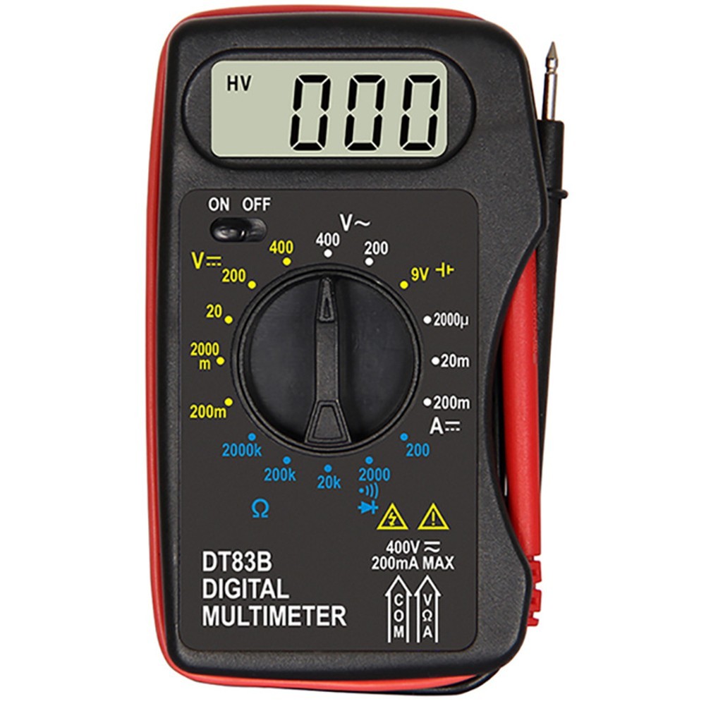 DT83B Handheld Digital Tester for AC Voltage DC Voltage and Ohms Measurement